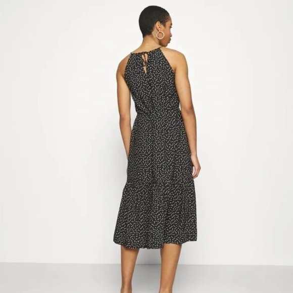 NWT Banana Republic Ivory Black Polka Dot Sleeveless Strap Dress Size Medium - Picture 8 of 8